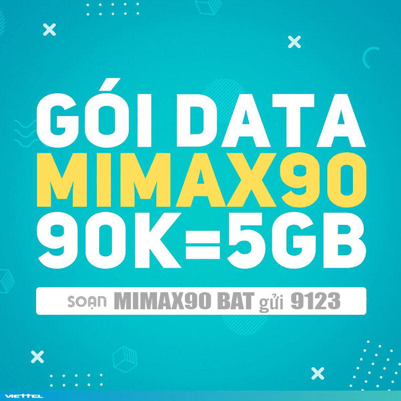 Đăng ký gói 4G Mimax90 Viettel có ngay 5GB trọn gói không sinh cước 