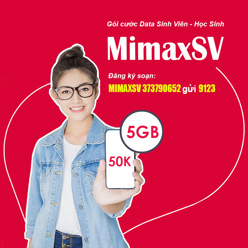 Đăng ký gói MimaxSV Viettel giá 50k có ngay 5GB Data