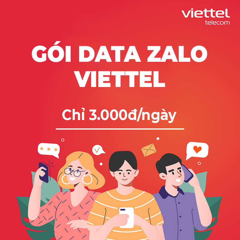 Đăng ký gói data Zalo Viettel chat không giới hạn chỉ 3.000đ