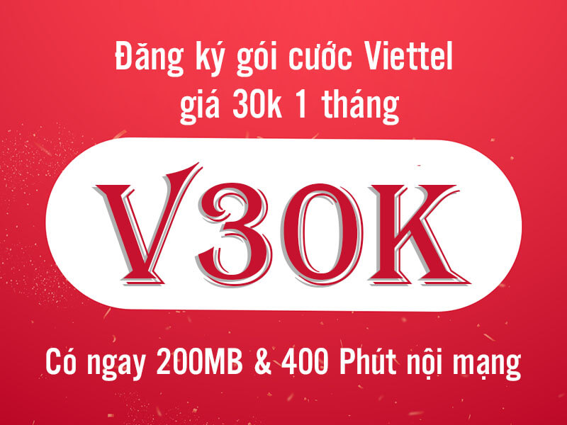 Cách đăng ký mạng 4G Viettel 30k 1 tháng có 200MB, 2.5GB Data