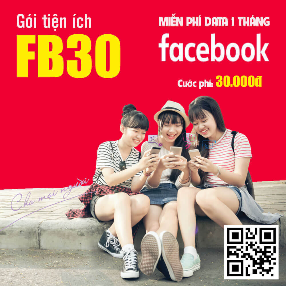 Đăng ký gói FB30 Viettel miễn phí Data Facebook 1 tháng giá 30k