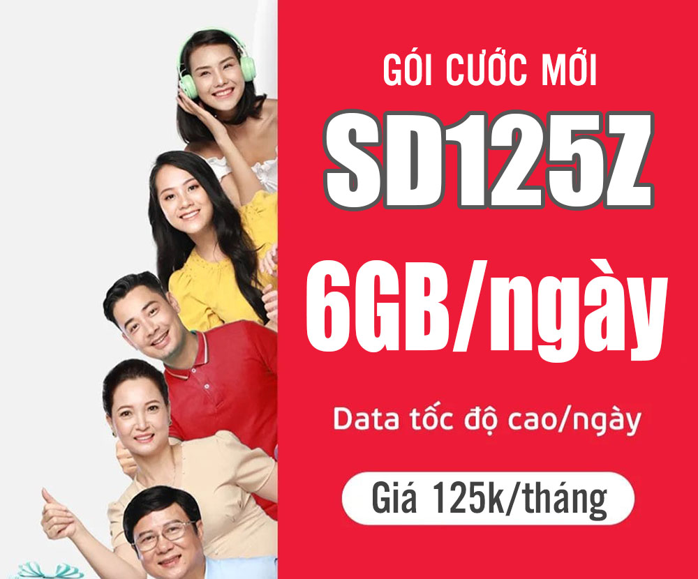 Đăng Ký Gói SD125Z Viettel Có Ngay 6GB Data Giá 125k 1 Tháng